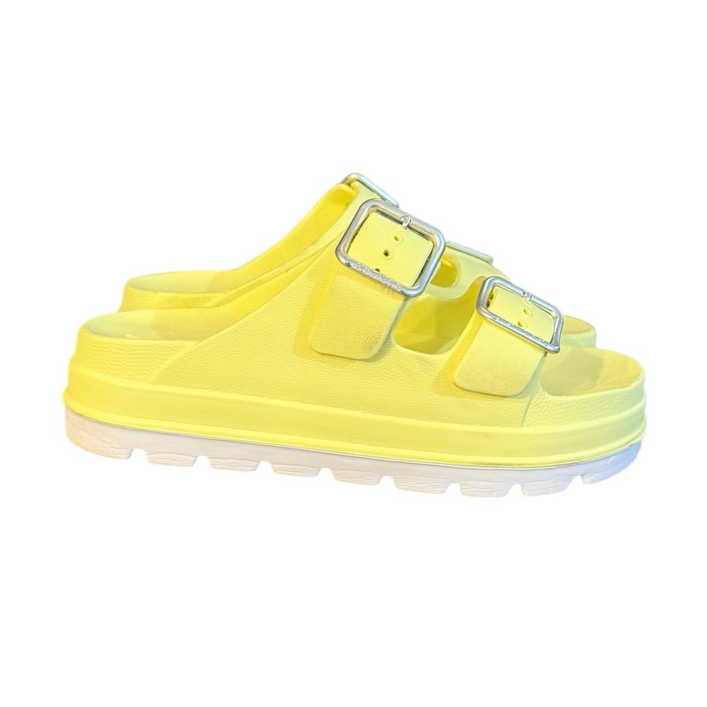 J Slides SIMPLY B Yellow EVA Sandals Women’s Size 9